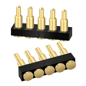 5 pines personalizar altura 7,5mm 5V1A 12V 2A SMT chapado en oro Pogo 5Pin conector de batería