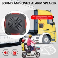 Alarm Suara dan Lampu 4PIN Bulat 100Db IP68 Tahan Air, Buzzer Mundur, Lampu Peringatan untuk Truk Berat, RV, Mobil, Peringatan Titik Buta