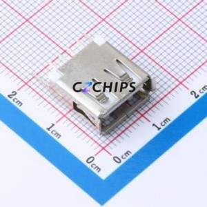 USB-256-BRYH137 USB Connector Through hole Component (THT) Connector Type-A USB 2.0 Female Through Hole - Product Image 1