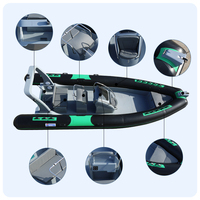 Bateau de course personnalisé avec plancher en aluminium, petit bateau en PVC, console centrale, jet ski Zodiac avec logo personnalisé