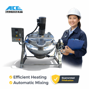 Cuve de mélange électrique inclinable en acier inoxydable à prix d'usine pour l'industrie alimentaire et chimique - Product Image 2