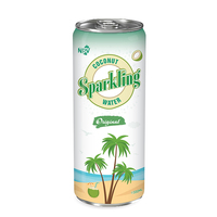 Eau de coco fraîche aromatisée naturelle en canette de 250 ml - Certifiée HALAL - Boisson OEM du Vietnam