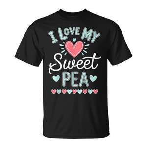 Camiseta linda I Love My Sweet Pea para mujeres y hombres, regalo de San Valentín - Product Image 1