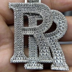 Collar de Plata de Ley 925 con Moissanita, Diamante VVS Cultivado en Laboratorio, Certificado IGI, Joyería Hip Hop para Hombre - Product Image 1