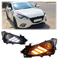 Phare avant YX amélioré pour Mazda 3 Axela 2014-2019, ensemble de phares 6000K 12V LED avec feux de jour et clignotants séquentiels