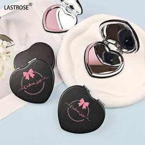 Bán Buôn Nhãn Hiệu Riêng Hình Trái Tim Túi Gương Double-Side PU Xách Tay Nhỏ Gọn Du Lịch Kích Thước Mỹ Phẩm Trái Tim Gương - Product Image 2