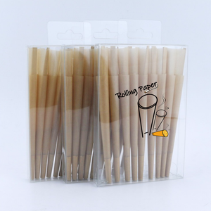 Wholesale boxed 109MM classic <b>brown</b> cigarette <b>paper</b> custom logo unbleached conical <b>roll</b> <b>paper</b> - Product Image 3
