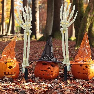 Mano de Fantasma de Terror, Accesorios Realistas con Luz LED IP65, Esqueleto de Plástico <span class=keywords><strong>Animatrónico</strong></span> para Decoraciones de Jardín de Halloween - Product Image 2