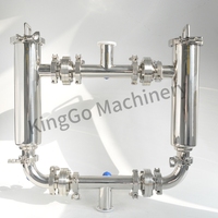 Filtro de tipo ángulo sujeto SS304 de acero inoxidable sanitario para equipos de fluidos de grado alimenticio