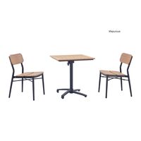 Plateau de table d'extérieur en plastique imitation bois rustique à lattes Lifepursue pour restaurant