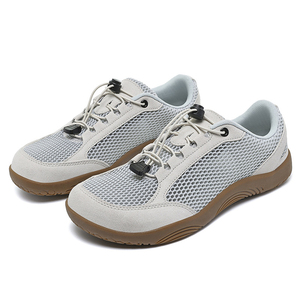Chaussures de randonnée pour hommes ultra respirantes en maille intégrale, zéro dénivelé, à lacets, avec garniture en daim souple, semelle extérieure en caoutchouc antidérapante, légères, à bout large, pour la marche - Product Image 1