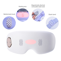 Masque de massage électrique sans fil portable pour les yeux, avec logo personnalisé, vibration, chauffage, contrôle de la minuterie, musique Bluetooth et vapeur