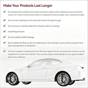 SmartSafe WA613F – Équipement d'alignement de roues 3D sans fil sur le sol avec sécurité intelligente - Product Image 4