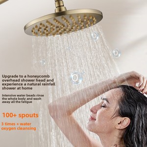 Juego de ducha oculto de latón antiguo, montado en la pared, con válvula mezcladora para <span class=keywords><strong>baño</strong></span> y ducha de mano - Product Image 5