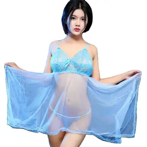 KKVVSS 1127 סקסי שקוף נשים חמה הלבשת Nightwear פוליאסטר תחרה למבוגרים פיג 'מה הלבשה תחתונה הלבשת