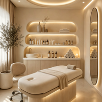 Salon de coiffure Makeup Desk Factory personnalisé arc LED ring Mirror beauté Spa meubles set