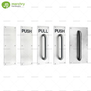 Porte commerciale de haute qualité en acier inoxydable 304 300x100 plaque de poussée et poignée de traction avec plaque - Product Image 3