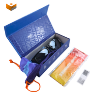 Boîtes d'emballage en carton rigide personnalisées pour lunettes de soleil, avec couvercle magnétique, vente en gros
