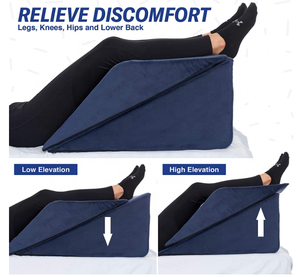 2024 superventas 2 cojines inclinados de espuma viscoelástica separados para piernas, rodillas y soporte para la espalda reflujo ácido antironquidos, lectura - Product Image 3
