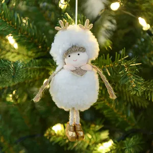 クリスマスツリーの装飾品手作りぬいぐるみエルクの女の子サンタエルフの家の装飾休日の装飾クリスマスギフト