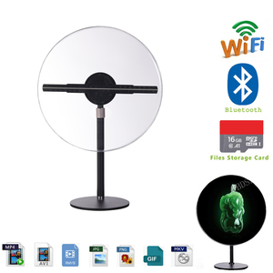 3D Desktop <b>Projector</b> Fan Light 30cm With Transparent Cover HD <b>WiFi</b> APP Backpack Advertising Machine Display BS-AD30S Transparent - Product Image 5