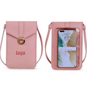 Portefeuille de luxe pour téléphone portable avec porte-cartes, chaîne de cou, sac à bandoulière en cuir synthétique - Product Image 1