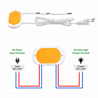 Interrupteur tactile pour bande LED haute tension 220V 110V, capteur tactile LED 1A, capteur tactile encastré 3A pour surface en bois