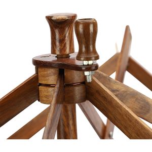 Indskill nouveau dévidoir à aiguilles en bois noir naturel teinté, style parapluie de table, pour tous les tricoteurs - Product Image 5