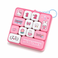 Porte-clés Fidget Push Pop pour enfants de 5 à 7 ans, jouet sensoriel anti-stress, motifs lapin, grenouille, chiot mignons, idéal pour les cadeaux de fête en gros