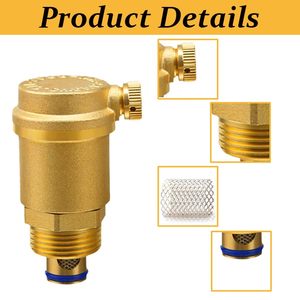 Évent de purge d'air <span class=keywords><strong>automatique</strong></span> en laiton avec filetage NPT mâle de 1/2 "pour système de chaleur de chaudière de <span class=keywords><strong>radiateur</strong></span> d'eau chaude - Product Image 4