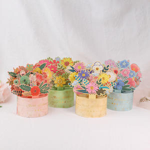 Carte de vœux 3D personnalisée YZ avec estampage à chaud créatif, <span class=keywords><strong>d</strong></span>écorations pop-up, cartes <span class=keywords><strong>d</strong></span>'anniversaire, fête des mères, cartes de remerciement - Product Image 1