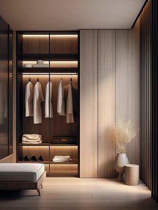 <span class=keywords><strong>Vestidor</strong></span> a Medida Estilo Italiano BALOM, Iluminación LED Integrada en el Techo, <span class=keywords><strong>Armarios</strong></span> y Estantes de Exhibición - Product Image 4