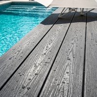 Tarima de WPC para Exteriores, con Relieve 3D, Impermeable, Duradera, Anticorrosiva, para Superficies de Suelo