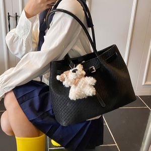 Minimalist Style Solid Color Waterproof PU <b>Totes</b> <b>Bags</b> with Zipper Closure Portable for Women <b>Summer</b> Autumn - Product Image 6