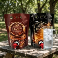 Pochettes personnalisées 3L 5L Bag-in-Box avec bec verseur pour café infusé à froid, jus, vin – Sachets souples à fond plat avec robinet