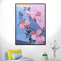 Peinture sur toile Homco en gros, art mural moderne, salon, mariage, taille personnalisée, peinte à la main, multicolore, cadre personnalisé