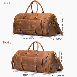 MARRANT Vintage <strong>Men's</strong> Crazy Horse Genuine Leather <strong>Weekender</strong> Holdall Overnight Duffel <strong>Bag</strong> with Shoe Pouch <strong>Men</strong> Leather Travel <strong>Bag</strong> - Product Image 6