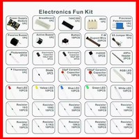 Composants électroniques, condensateur électrolytique permanent, résistance, LED, kit de platine d'expérimentation à 830 trous, pack de composants UNO R, kit de démarrage pour débutants