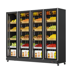 Cửa Duy Nhất <span class=keywords><strong>400L</strong></span> Siêu Thị Thương Mại Rau Trái Cây Hiển Thị Tủ Lạnh Tủ Lạnh Cho Trái Cây Và Rau Quả - Product Image 4