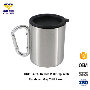 Taza de Viaje de <span class=keywords><strong>Acero</strong></span> <span class=keywords><strong>Inoxidable</strong></span> de Doble Pared con Mosquetón para Agua, Té y Café - Product Image 3