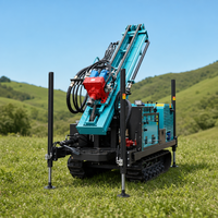 Machine de forage de puits d'eau de type chenillé à haute efficacité, diesel-hydraulique, portable, 300 m, plateforme de forage de puits d'eau