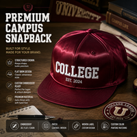 Gorra de Satén Personalizada con Etiqueta Privada, Gorra Retro con Bordado de Letras en Arco, Gorra Juvenil de Estilo Urbano para Marca Universitaria