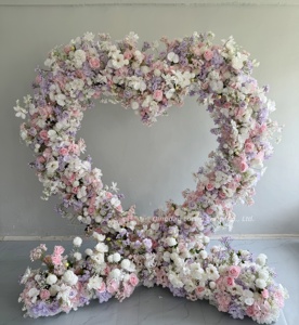Arche en forme de cœur décorative avec support pour événements de <span class=keywords><strong>mariage</strong></span>, activités de fête, fond mural floral artificiel - Product Image 6