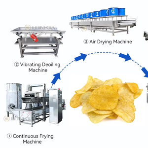 Công nghiệp chuối Rau Trái Cây chip làm khô không khí làm mát dòng gia vị liên tục doritos đồ ăn nhẹ Nồi chiên máy - Product Image 1