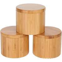 Boîte de rangement portable en bois pour thé, style moderne et luxueux, 90x76mm, baril de stockage de céréales domestique, boîte à sel, boîte à épices