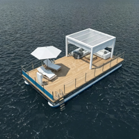 YAMANE Maison flottante 11m, Maison aquatique, Maison flottante en aluminium, Yacht de luxe avec auvent, Vente chaude aux États-Unis