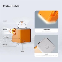 Nouvelle pompe à air électrique portable 2400mAh avec batterie au lithium, en matériau ABS, adaptateur de valve de gonflage/dégonflage, 5 embouts pour matelas pneumatique
