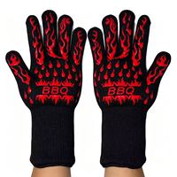 Gants de barbecue résistants à la chaleur en silicone, mitaines de four en gros, gants de cuisine épais résistants à la chaleur en coton pour barbecue avec logo personnalisé