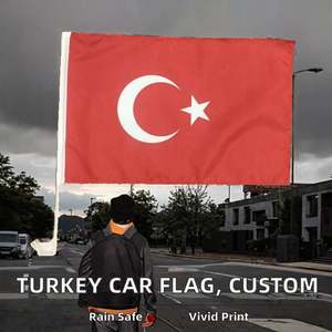 Bandera Personalizada para Ventana de Auto con Asta de Acrílico, Impresión Digital, Impermeable, Ecológica, de Poliéster, con Logotipo Personalizado - Product Image 2