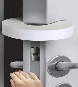 6 adet bebek beyaz emniyet kapı durdurma kama Guard silikon Modern tarzı kapı durdurucu kama parmak koruyucu